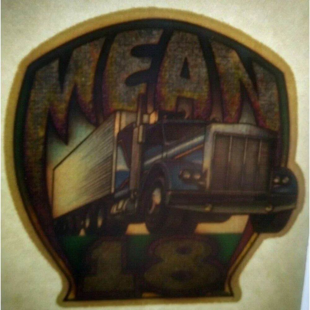 Big Rig Trucks Screamin Gleamin Glitter Iron-On Transfer Decal Donruss 1970s